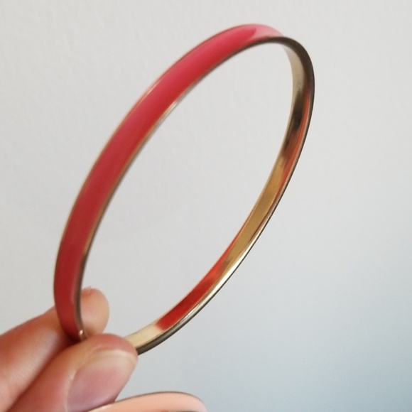 Set of 10 metal bracelets pink, peach and white - Picture 3 of 4